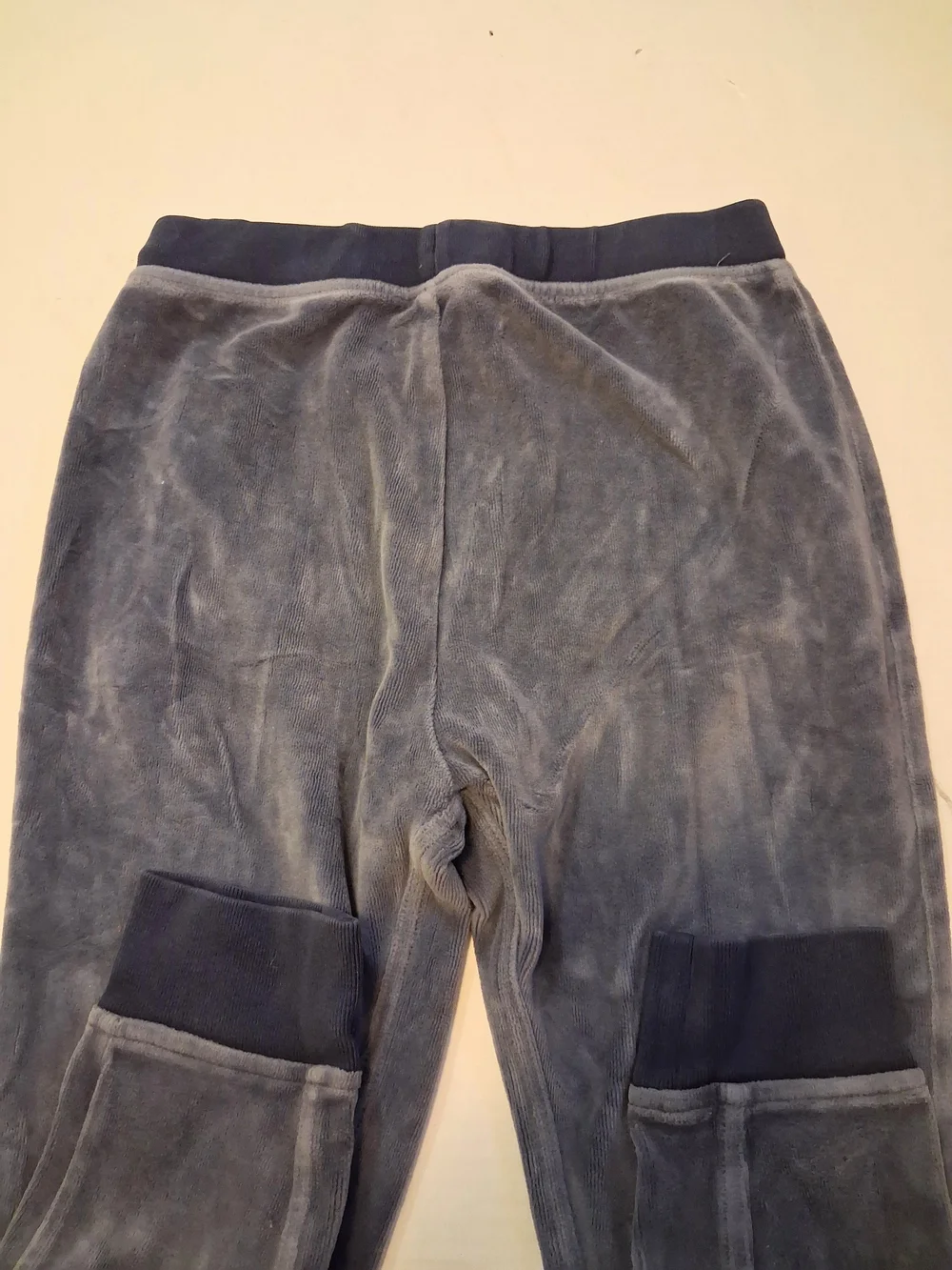 Crewcuts Girls Blue Gray Velour Jogger Pants 7